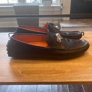 Hermès men’s shoes loafers black size 13